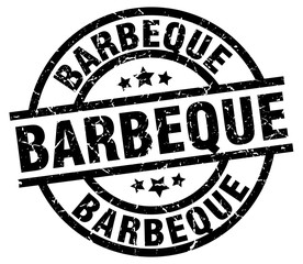 barbeque round grunge black stamp