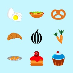icons about Food with vanilla, plant, tasty, dessert and crunchy