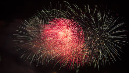 multi-colored fireworks