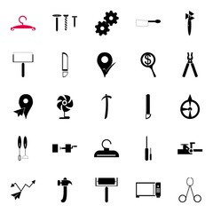 instruments and tools icons set