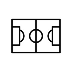 football field icon. simple illustration outline style sport symbol.