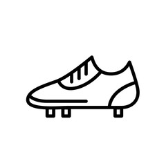football boot icon. shoes simple illustration outline style sport symbol.