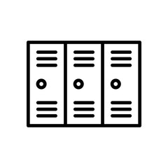 locker icon, change room. simple illustration outline style sport symbol.