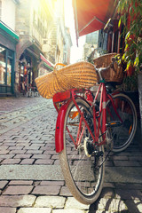 Fototapeta na wymiar red retro bicycle