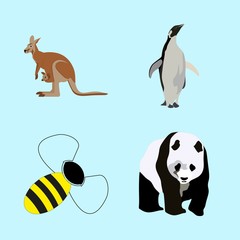 icons about Animal with pocket, kind, abstract, penguin and zoo