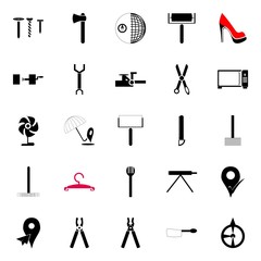 Fototapeta premium instruments and tools icons set