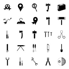 Fototapeta premium instruments and tools icons set