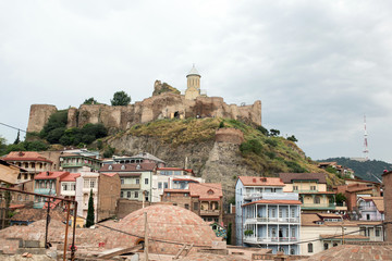 Fototapeta na wymiar Street in old Tbilisi, Georgia