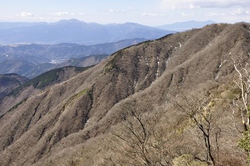丹沢より箱根山遠望