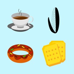 icons about Food with cup, tea, drink, sugar and hot