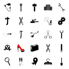 Fototapeta premium instruments and tools icons set