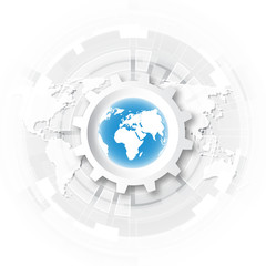 vector digital global technology concept, abstract background illustration