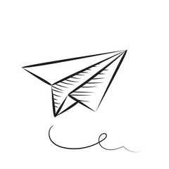 Paper Plane Sketched Icon