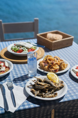 Fototapeta na wymiar Greek sea food