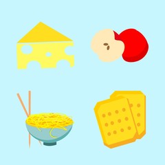 icons about Food with bake, taste, apple, cookie and drink