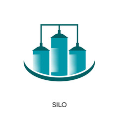 silo logo isolated on white background , colorful vector icon, brand sign & symbol for your business © VectorGalaxy
