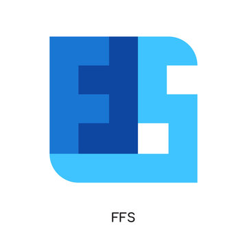 ffs logo isolated on white background , colorful vector icon, brand sign & symbol for your business