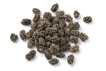 Heap of dried black mulberries