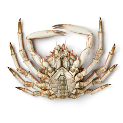Bottom of a fresh raw male spider crab © Picture Partners