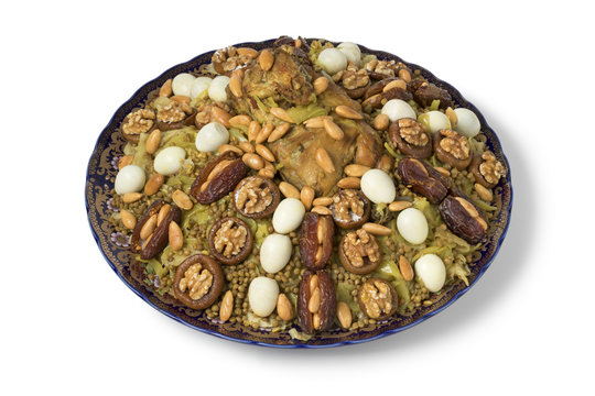 Festive traditional Moroccan Rfissa