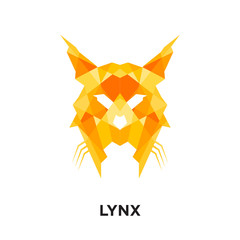 lynx logo isolated on white background , colorful vector icon, brand sign & symbol for your business © VectorGalaxy