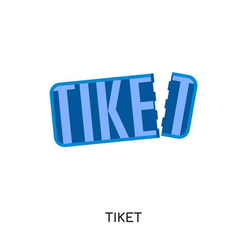 tiket logo isolated on white background , colorful vector icon, flat sign and symbol