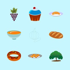 icons about Food with fresh food, japanese foods, pumpkin, cooking and cake