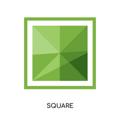 sqaure logo isolated on white background , colorful vector icon, flat sign and symbol