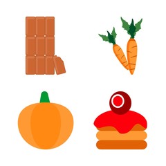 icons about Food with bake, pastry, cakes, chocolate and cheesecake