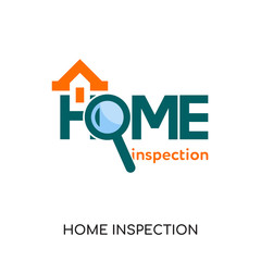 home inspection logo isolated on white background , colorful vector icon, brand sign & symbol for your business