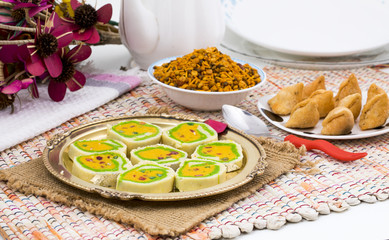 Indian Sweet food Mawa Peda Also know as pera or peday Indian Popular Sweet Made up of Mawa, Milk and Sugar