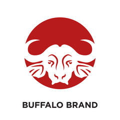 buffalo brand logo isolated on white background , colorful vector icon, brand sign & symbol for your business
