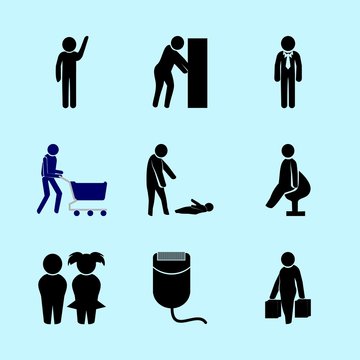 icons about Human with notice, purchase, character, beatiful and office