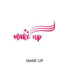 make up logo vector icon isolated on white background, colorful brand sign & symbol for your business