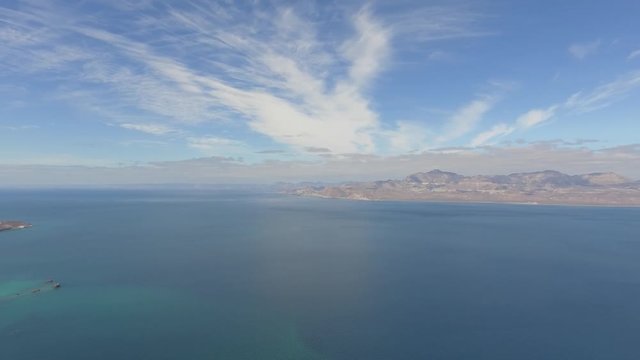 Aerial panoramics from the sea of cortez, Baja California Sur, Mexico.