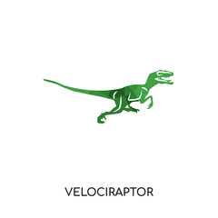 velociraptor logo isolated on white background , colorful vector icon, brand sign & symbol for your business