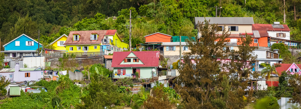maisons cr&eacute;oles, Hell-Bourg, cirque de Salazie, &icirc;le de la R&eacute;union 