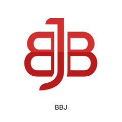 bbj logo isolated on white background , colorful vector icon, brand sign & symbol for your business