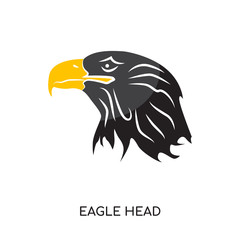 eagle head logo vector icon isolated on white background, colorful brand sign & symbol for your business
