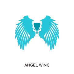 angel wing logo isolated on white background , colorful brand sign & symbol for your business