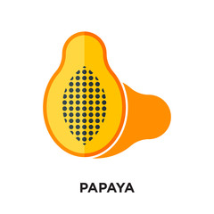 papaya logo isolated on white background , colorful vector icon, brand sign & symbol for your business