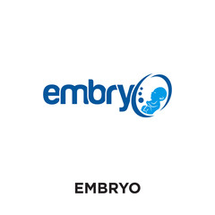 embryo logo isolated on white background , colorful vector icon, brand sign & symbol for your business