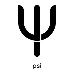 psi symbol isolated on white background , black vector sign and symbols - obrazy, fototapety, plakaty