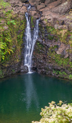 Scenic Waterfall Along the Road to Hana Maui