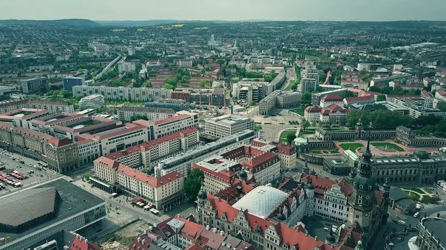 Aerial view of Dresden cityscape, Germany