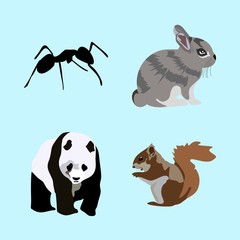 icons about Animal with realistic, draw, winter, flat and stylized