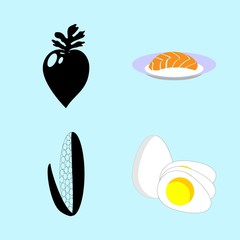 icons about Food with tasty, cuisine, vegetabl, egg and maize