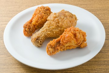 Fried Chicken Wings on A White Dish