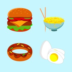 icons about Food with sandwich, dish, drink, fastfood and boiled egg
