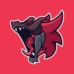 dragon esport gaming mascot logo template © Oka